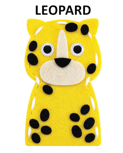 Craft Kit - Felt Finger Puppet - Wild Leopard 2