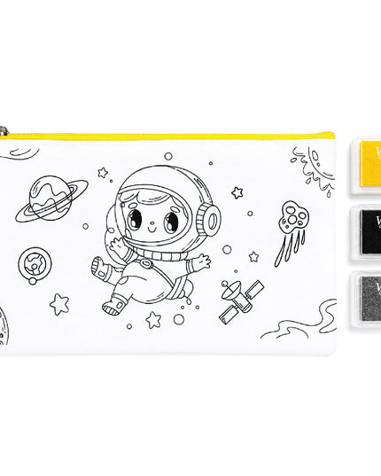 Craft Kit - Pencil Case with 3 ink pads - Astronaut 1
