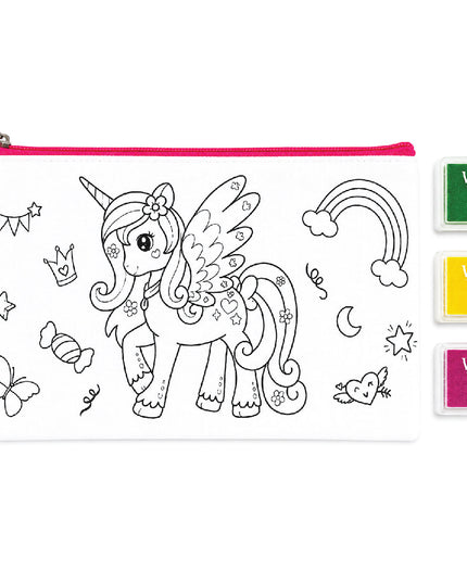 Craft Kit - Pencil Case with 3 ink pads - Unicorn 1
