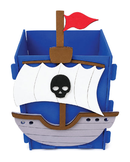 Craft Kit - Wood Pencil Holder - Pirate Ship 2