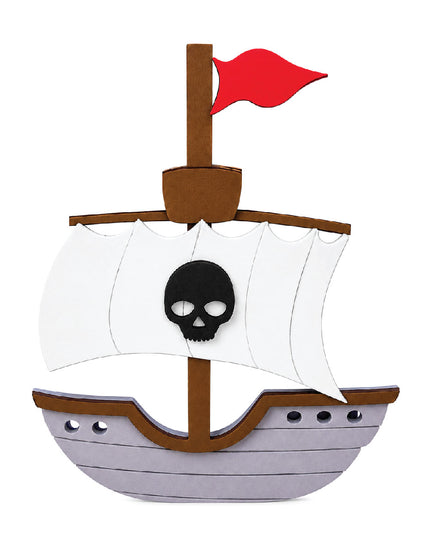 Craft Kit - Wood Pencil Holder - Pirate Ship 4