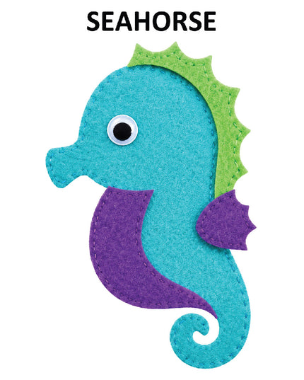 Craft Kit Felt Finger Puppet - Sea Horse 1