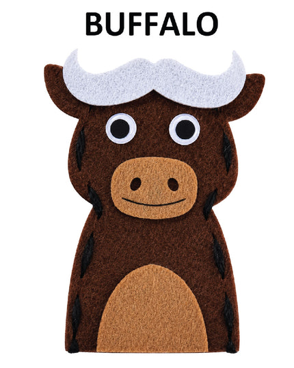 Craft Kit Felt Finger Puppet - Wild Buffalo 2