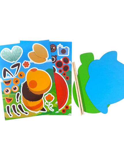 Craft Kit Garden Deco BEE & LADYBUG w Sticks A5 1