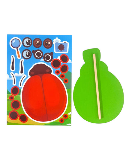 Craft Kit Garden Deco BEE & LADYBUG w Sticks A5 3