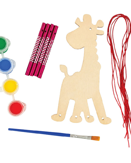 Craft Kit Wood Giraffe Wind Chime 2