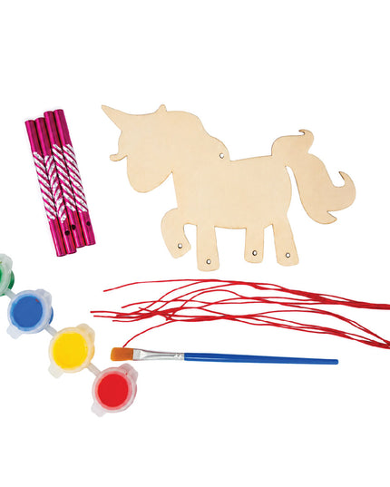 Craft Kit Wood Unicorn Wind Chime 2