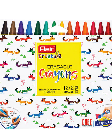 Crayon Erasable 12+2 - Flair Creative 2