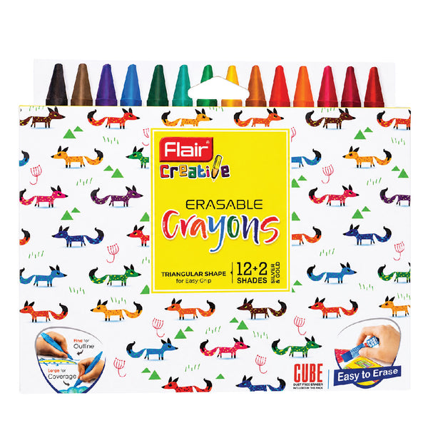 Crayon Erasable 12+2 - Flair Creative 2