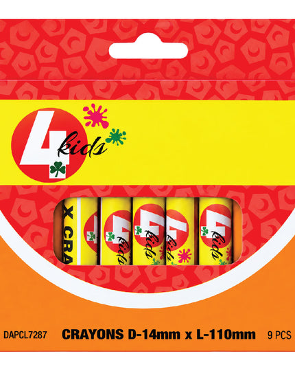 Crayons - Super Jumbo Wax 14mm - 9's - 4kids 2