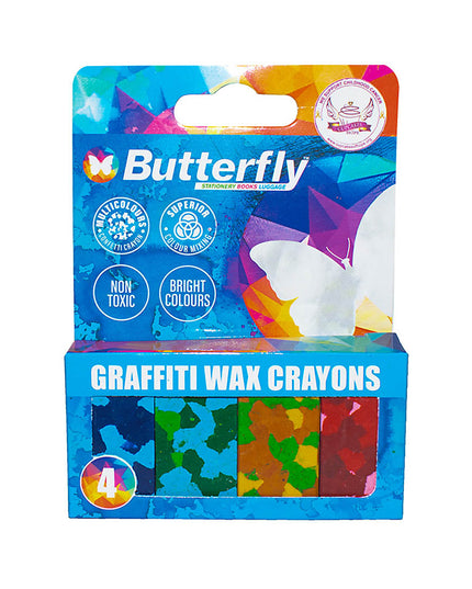 Crayons Wax Graffiti Pack of 4 (1)