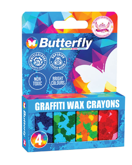 Crayons Wax Graffiti Pack of 4 11