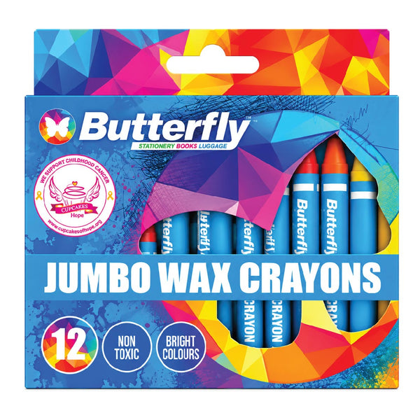 Crayons Wax Jumbo Triangular 9's Butterfly 4