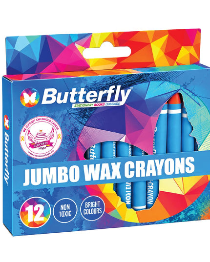 Crayons Wax Jumbo Triangular 9's Butterfly 6