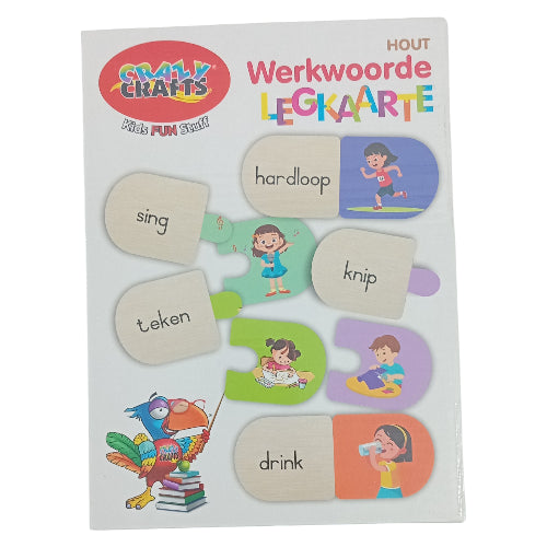 Crazy Crafts Puzzles - Werkwoorde 1