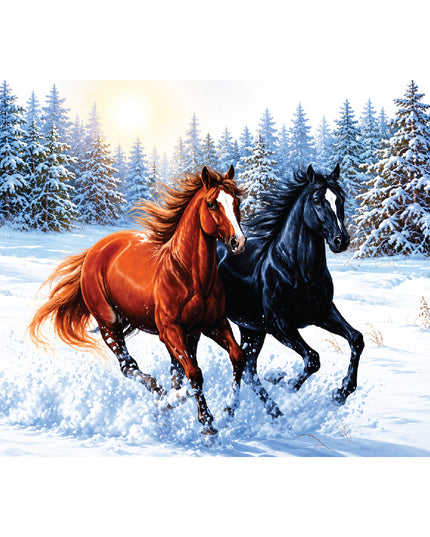 Diamond Dot and Dazzle Craft Kit - Horses - A5 2