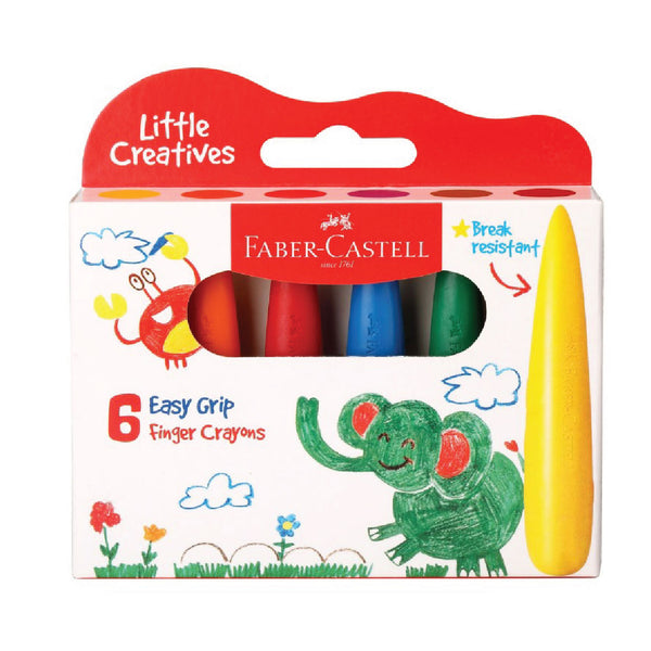 Easy Grip Finger Crayons 6's - Faber Castell 2