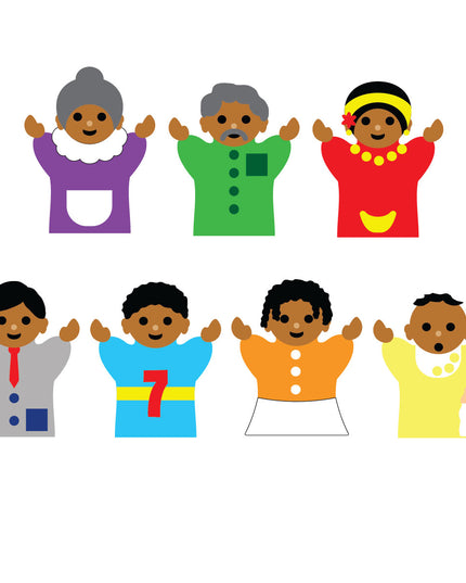 Hand Puppet - Family 2 - Set of 7
