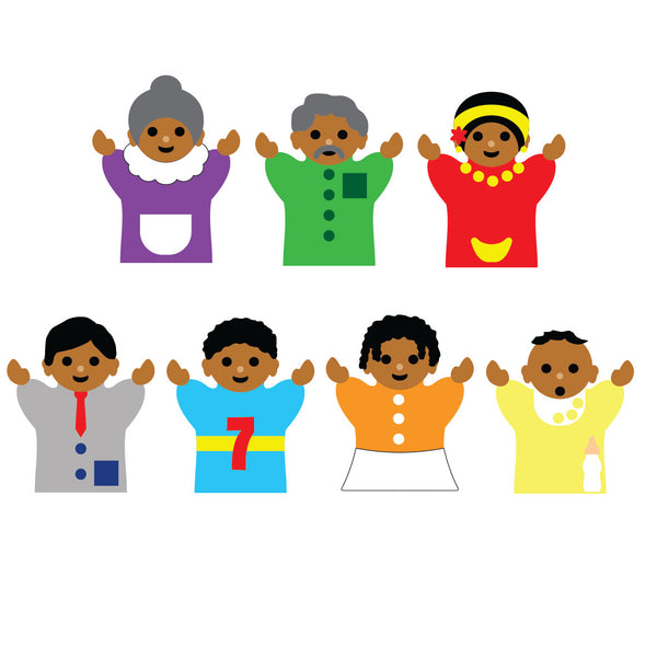 Hand Puppet - Family 2 - Set of 7