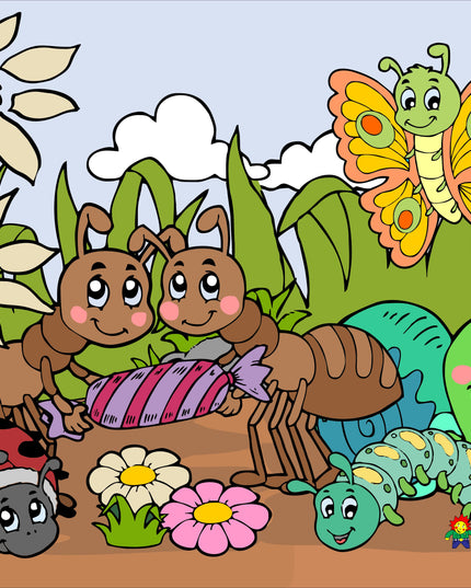 Wooden Puzzle Frame A3 - 30pc Bug Friends