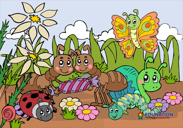 Wooden Puzzle Frame A3 - 30pc Bug Friends