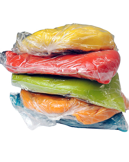 Stack of colorful clay with assorted colours