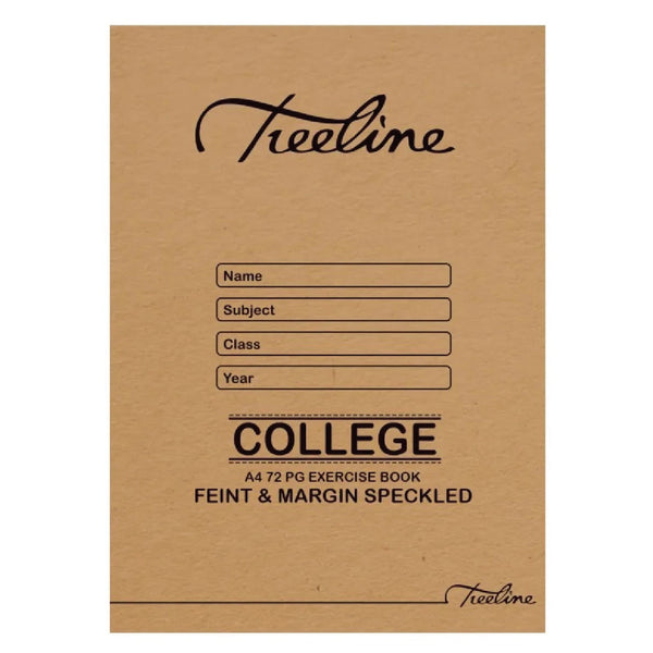 Exercise Book A4 72pg Feint & Margin Speckled