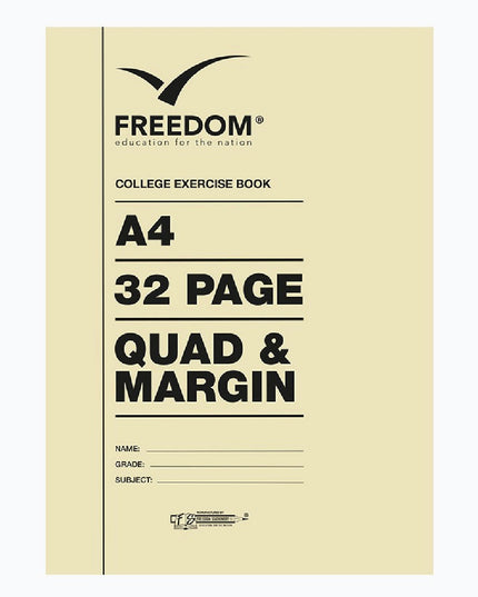 Exercise Book A4 32pg Quad & Margin 2