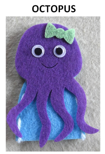 Craft Kit Felt Finger Puppet - Sea Octopus