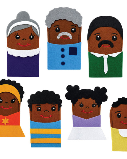 Finger Puppet - Family of 7 - African 2