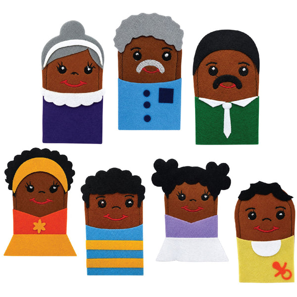 Finger Puppet - Family of 7 - African 2
