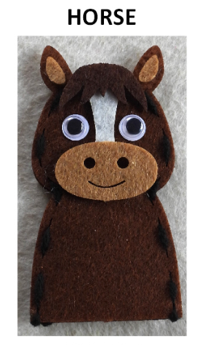 Craft Kit Felt Finger Puppet - Farm Horse