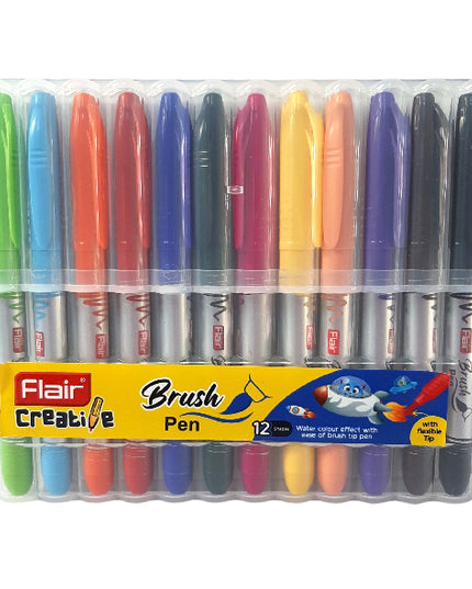 Flair Brush Pen 12 Piece Close Case 1