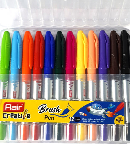 Flair Brush Pen 12 Piece Open Case 1