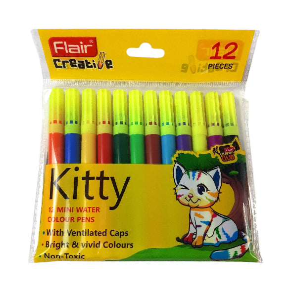 Flair Felt Tip Water Colour Pens Halve 12's