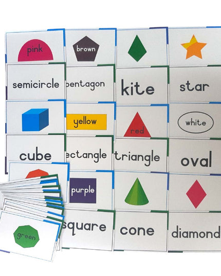 Flash Cards 2D & 3D Shapes and Colours