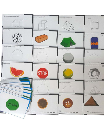 Flash Cards 2D & 3D Shapes and Colours