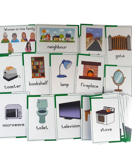 Flash Cards My family members and my home