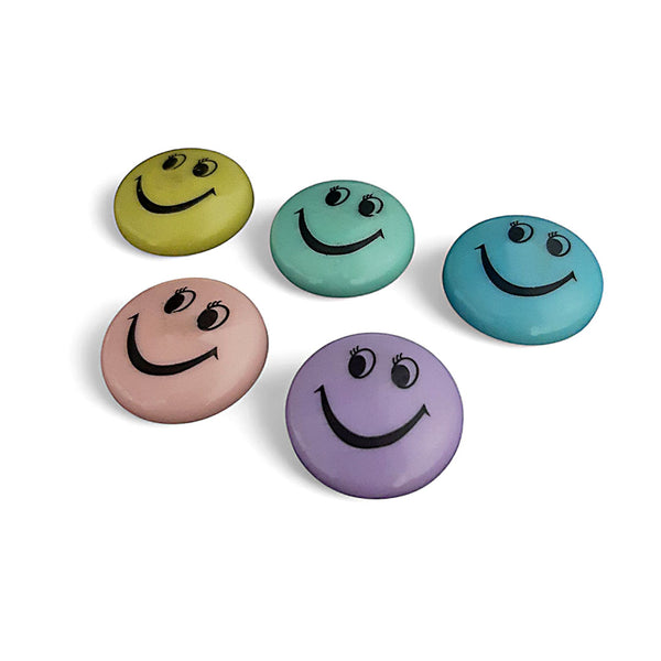 Fridge MAGNET Smiley Face Asst Col 5 p/pack