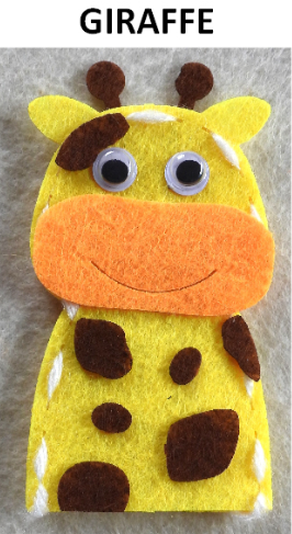 Craft Kit Felt Finger Puppet -  Wild Giraffe