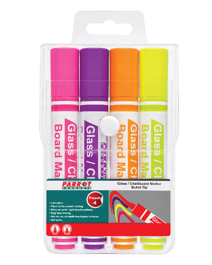 Glass - Chalkboard Markers 4's - Parrot 1
