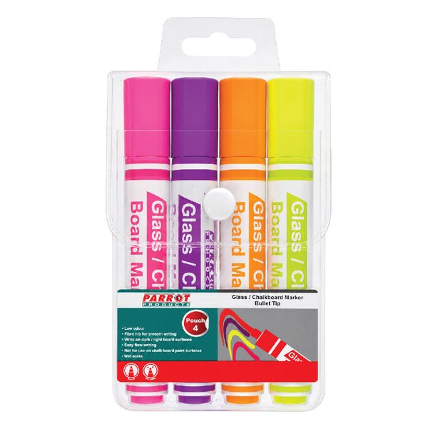 Glass - Chalkboard Markers 4's - Parrot 1