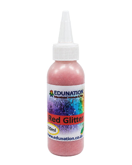 Glitter Bottle with Spout 100g Red  1