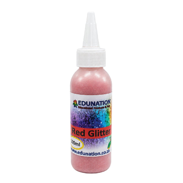 Glitter Bottle with Spout 100g Red  1