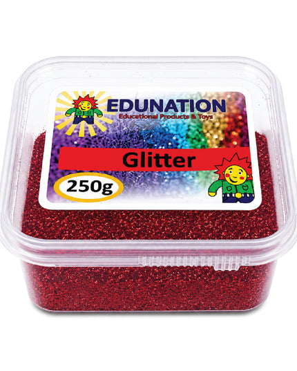 Glitter Tub 250g Red 2