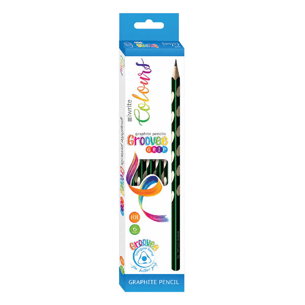 HB Pencil Groovee Grip 6's - Iwrite 2