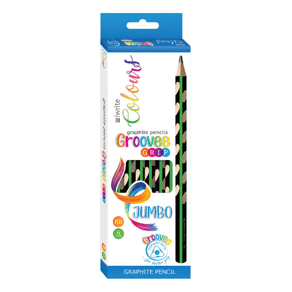 HB Pencil Groovee Grip Jumbo 6's - Iwrite 2