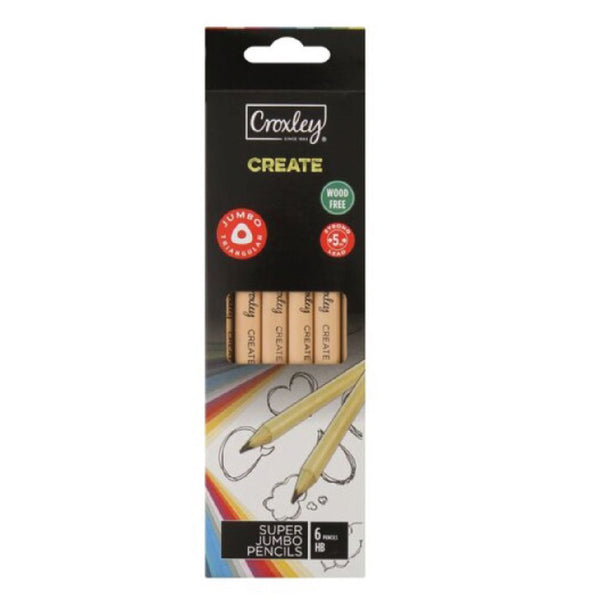 HB Super Jumbo Pencils 6's - Croxley 2