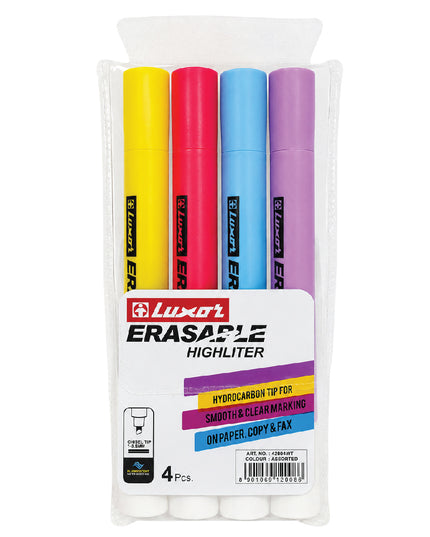 Highlighters - 4 pack - Luxor Erasable - Interstat 1