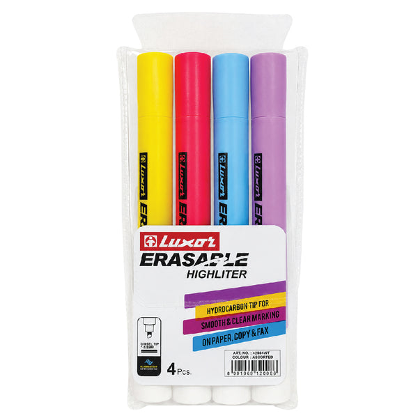 Highlighters - 4 pack - Luxor Erasable - Interstat 1